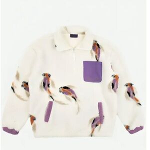 Taylor Swift Koi Fish Quarter Zip Sherpa Pullover